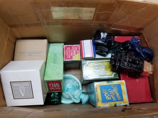 Box of Assorted Vintage Avon Items