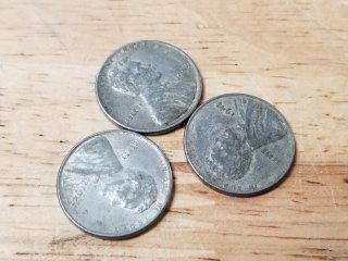 Three Steel Pennies