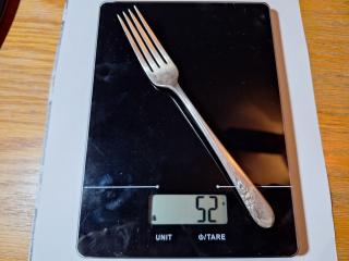 International Blossom Stamped Sterling Silver fork, stamped Sterling, 52 gr