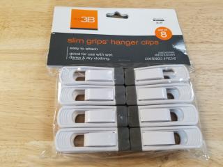 New Slim Gripe Hanger Clips 8pk