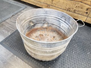 Vintage Galvanized Metal Bucket, 20 in
