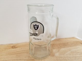 Raiders Glass Mug, exc cond