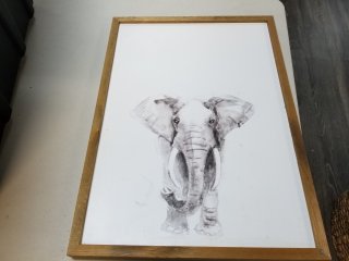 New Framed Elephant Art Print