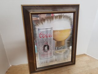 Coors Light Framed Ad Mirror, 14x12 in