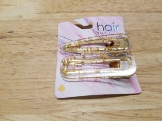 New Gold Glitter Hair Clips