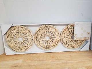 New Set of 3 Woven wall decor
