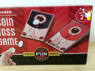 New Wooden Coin Toss Game Set