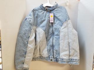 New Ladies denim coat,  medium 