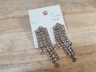 New Rhinestone Dangle Earrings