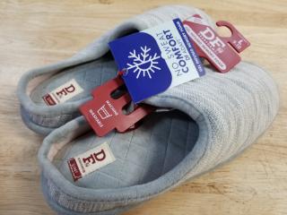 New Gray Comfort Slippers, 9-10