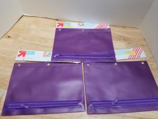 New Purple Binder Pouches