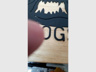 Metal dog Sign, 10 in