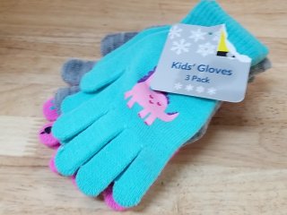 New Kids\' Dinosaur Gloves 3-Pack