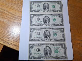 Four - $2 bills