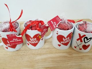New Valentine's Mugs with Candy