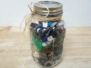 Jar of Assorted Buttons