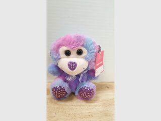 New Rainbow Stuffed Monkey 7 inch tall 