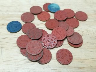 Vintage OPA Red Point Tokens