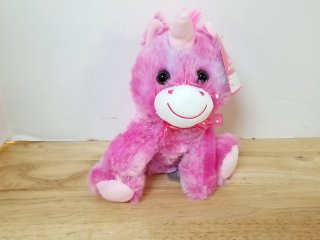 New Pink Plush Unicorn Toy, 9 in