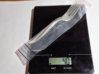 Marked Sterling Swan Lake International Salad Fork, 40 grams