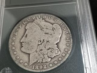 1892 O Morgan Silver Dollar 