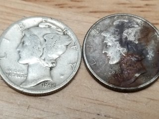 Pair of 1944 Mercury Dimes