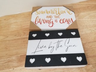 New Summer Quote Signs, 6 in
