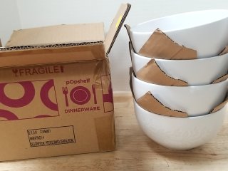 New White Ceramic Bowls Set