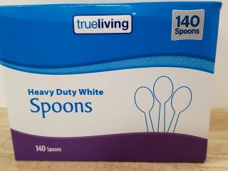 New Heavy Duty White Spoons 140ct
