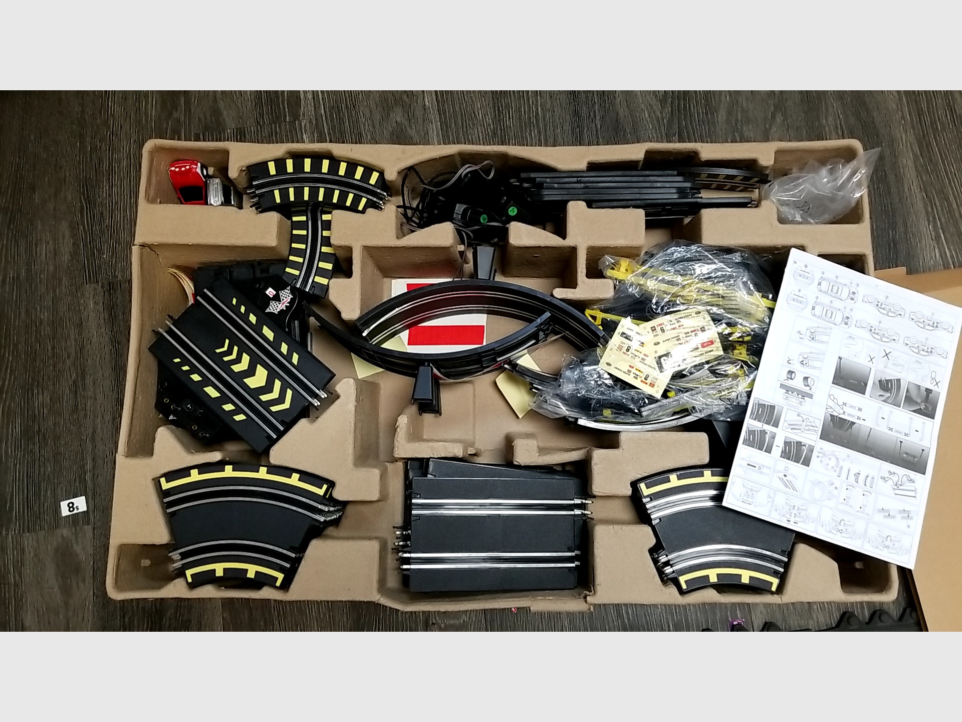 #91 - Slot car Big Racer Racing Set, like new, complete | BidItBob