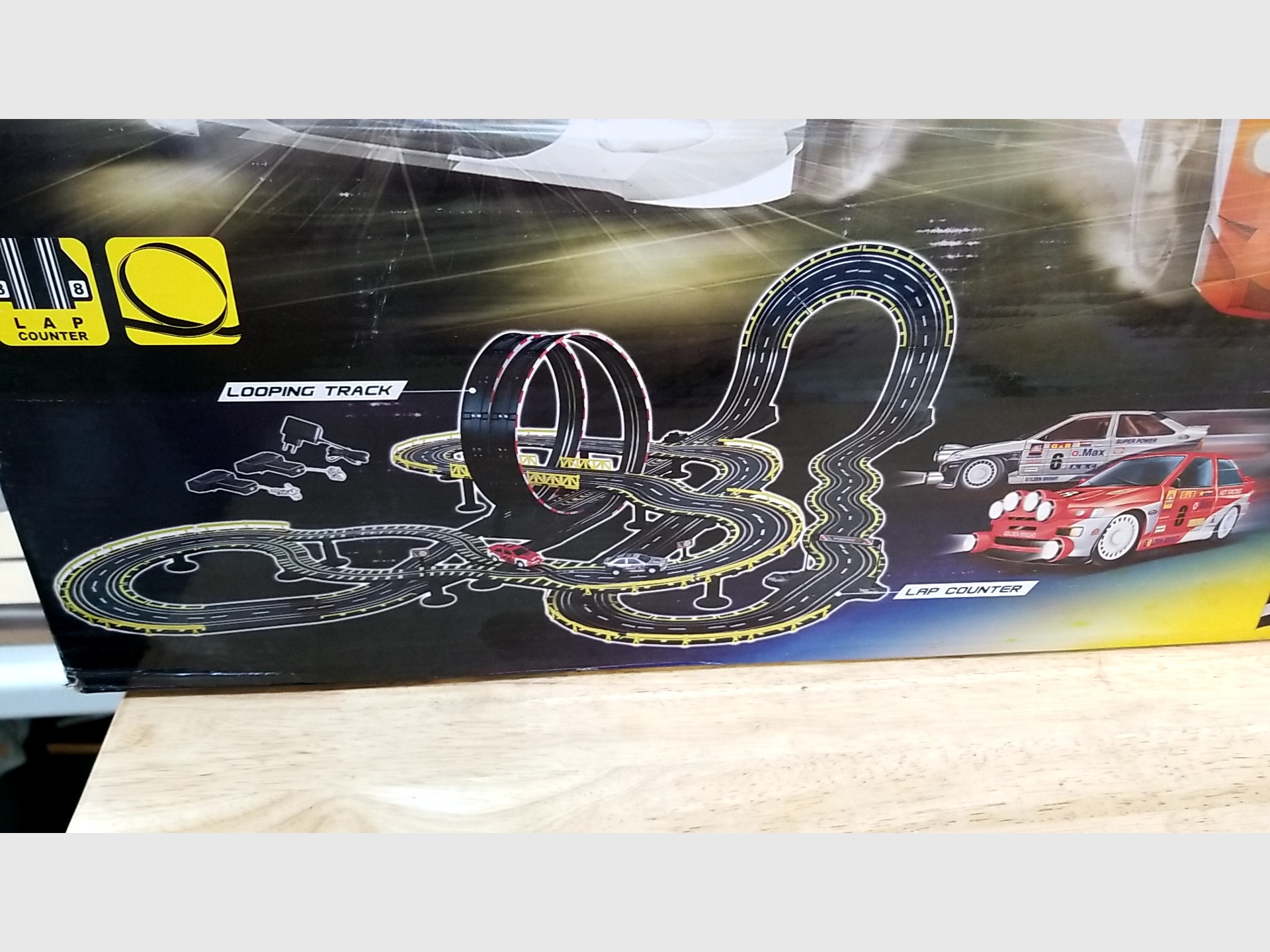 #91 - Slot car Big Racer Racing Set, like new, complete | BidItBob