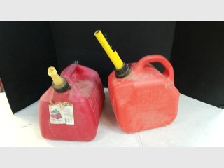 Pair of Red Gas Cans
