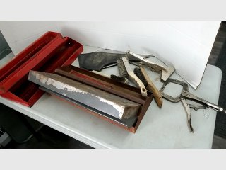 Assorted Rusty Tools and Trays