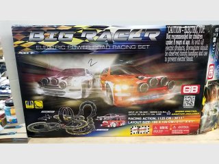 Slot car Big Racer Racing Set, like new, complete 