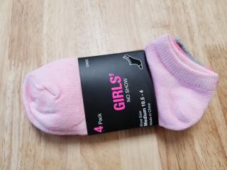 New Girls' No-Show Socks 4-Pack