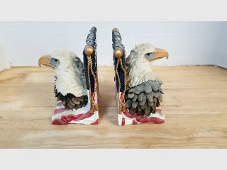 Patriotic Eagle Bookends