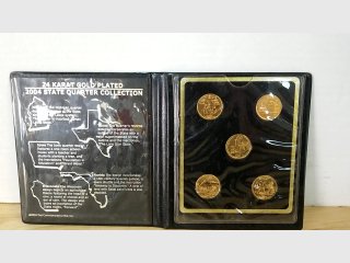 New 2004 Gold Plated State Quarter Set