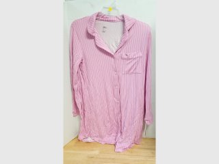 New Pink Striped Pajama Shirt