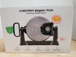 New Chefman belgian style rotating waffle maker 