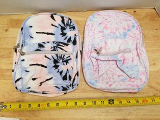 Personalized paint splatter mini backpacks