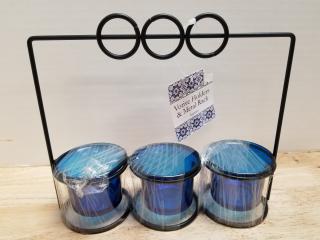 New Votive Holder Set with Rack