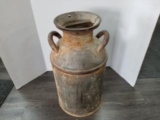 Antique cream can approx 24 inch tall