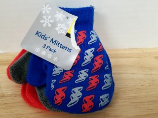 New Kids\' Mittens 3-Pack