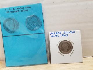 1903 barber silver dime 