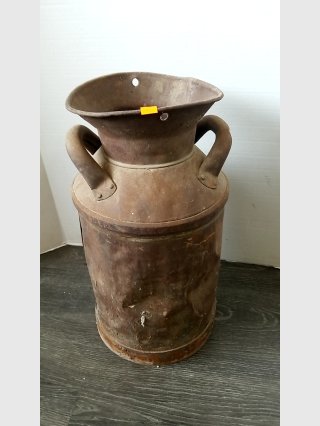 Vintage Metal Milk Can approx 22 inch tall 