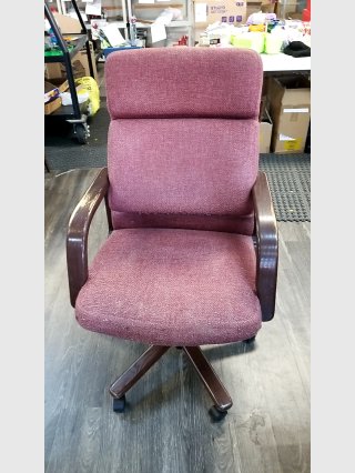 Burgundy Swivel Office Chair