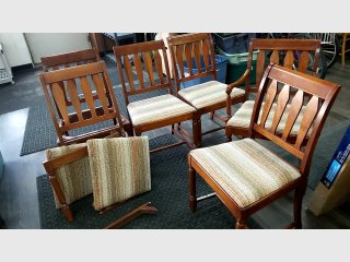 Wood dining chairs, some need repaired