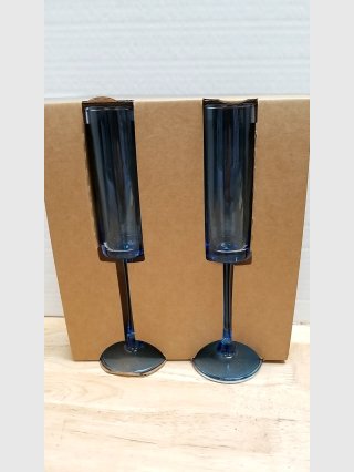 New champagne glasses each approx 10 inch 
