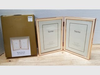 Siena Metal Hinged Double Frames holds 5x7 photos