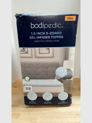 Bodipedic 1.5 Inch Gel Foam Topper, full